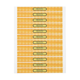 Golden Honeycomb Security Lid Labels