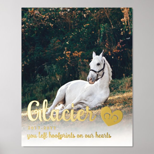 Golden Hoofprints auf unserer Horst-Gedenkstätte Foliendrucke (Vorderseite)