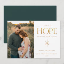Golden Hope Family Foto Weihnachtskarte