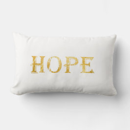 Golden Hope Text Lumbar Coussin 33 cm x 53 cm