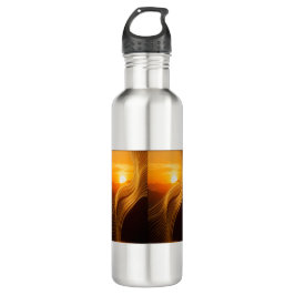 Golden Horizon — Abstract Modern Coffee Mug Edelstahlflasche