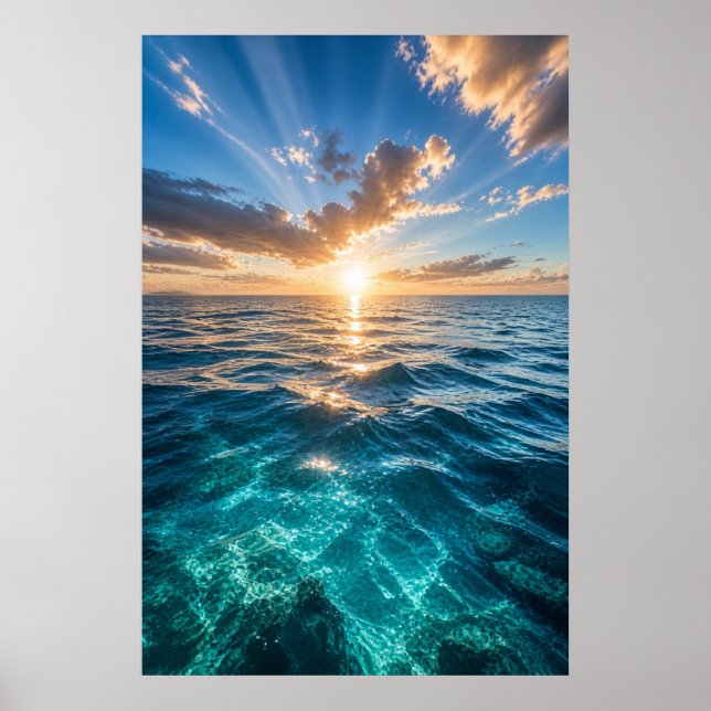 Golden Horizon Ozean Poster (Vorne)