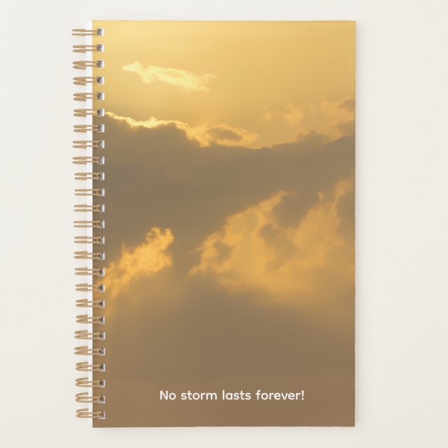 Golden Horizon - Serene Sunset Clouds Planner Planer (Vorderseite)