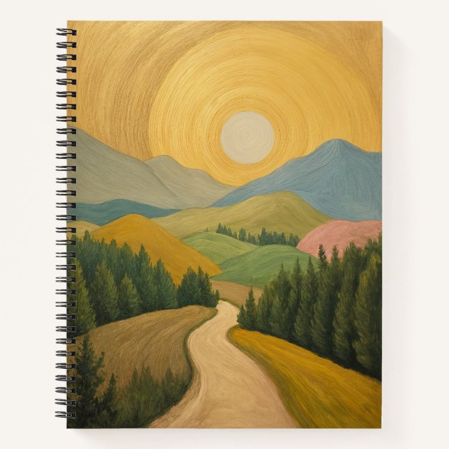 Golden Horizon Trail Notizbuch (Vorderseite)