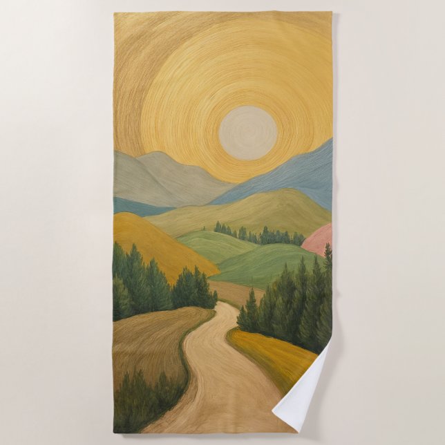 Golden Horizon Trail Strandtuch (Vorderseite)