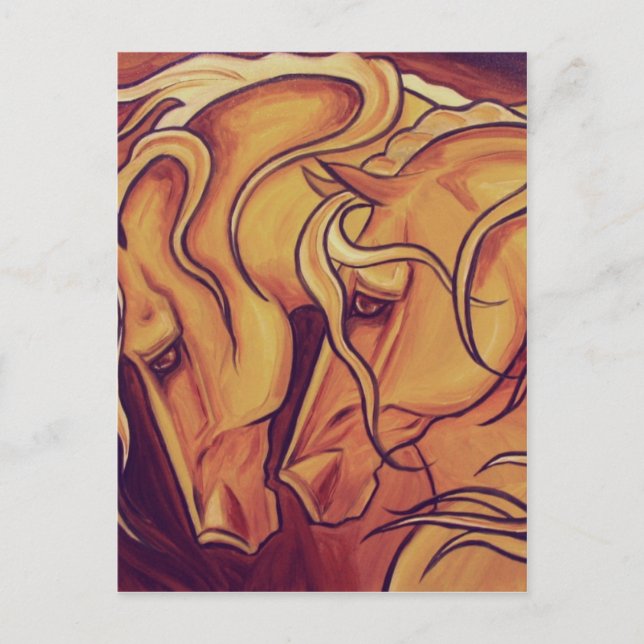 Golden Horses Postkarte (Vorderseite)