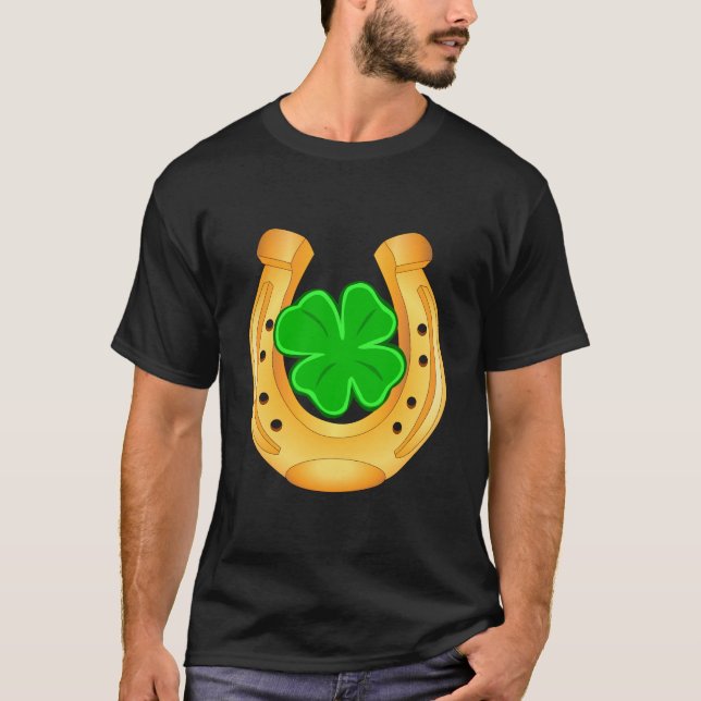 Golden Horseshoe Vier-Leaf Clover Shirt (Vorderseite)