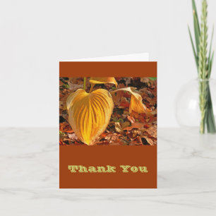 "GOLDEN HOSTAS UNTER HERBSTLAUBEN" DANKEN SIE KART DANKESKARTE