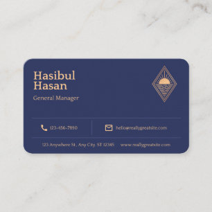 Golden Hotel Beruflich Manager Business Card Visitenkarte