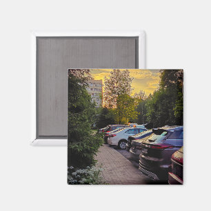 Golden Hour Cityscape Magnet - Individuell gestalt
