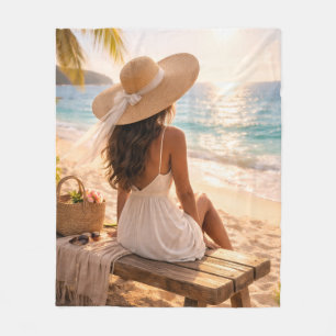 Golden Hour Glückseligkeit Fleecedecke