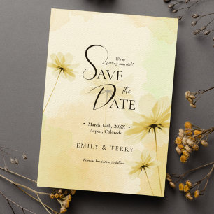 Golden Hour Grace Foto Wedding Save the Date Einladung