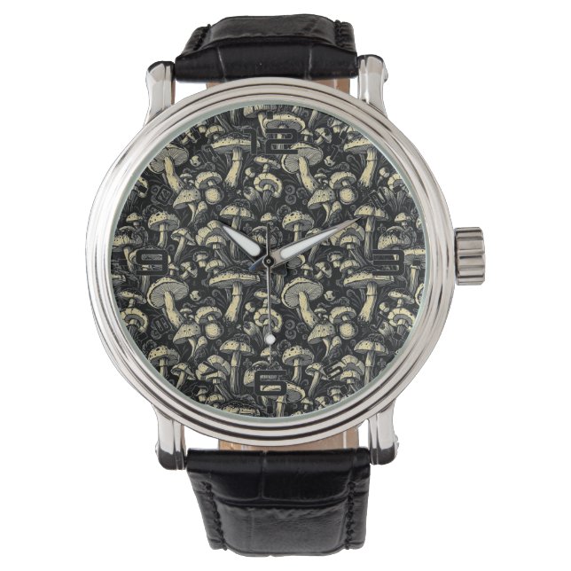 Golden Hour Mushroom Watch Armbanduhr (Vorderseite)