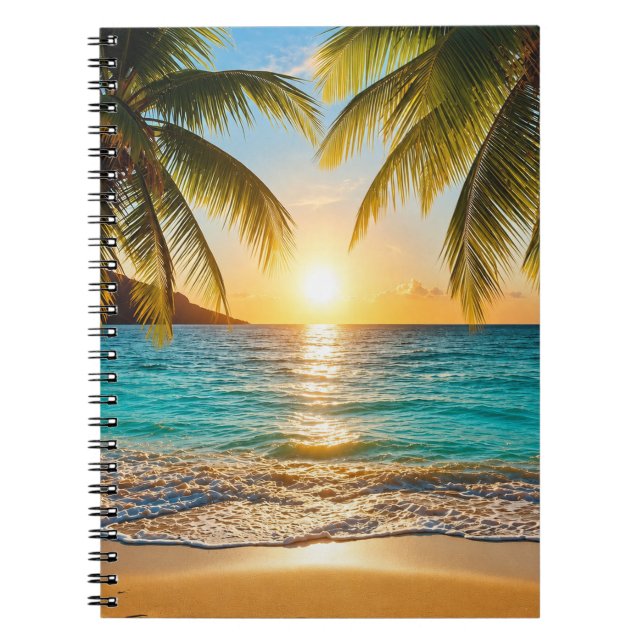 Golden Hour Palm Beach Notizblock (Vorderseite)
