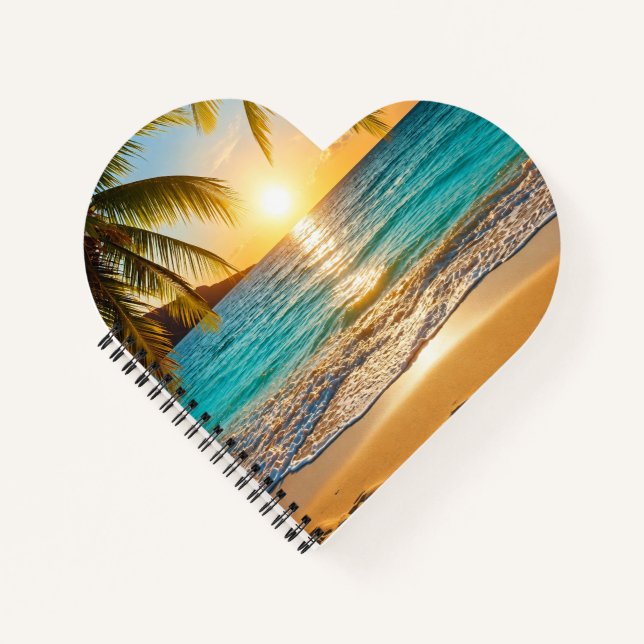 Golden Hour Palm Beach Notizbuch (Vorderseite)