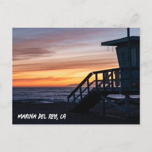 Golden Hour Sunset - Marina Del Rey, CA Postkarte