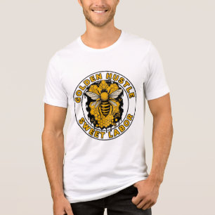 Golden Hustle Süße Arbeit Bienen Kunst Tri-Blend Shirt