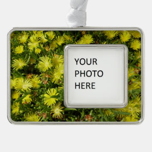 Golden Ice Pflanze Gelbe Blumen Rahmen-Ornament Silber