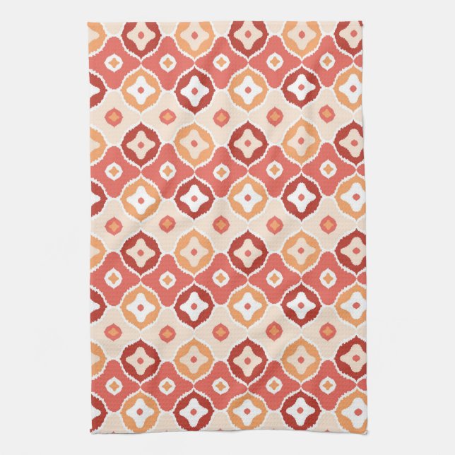 Golden-ikat-geometrisches Muster Küchentuch (Vertikal)