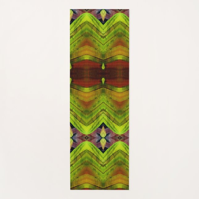 Golden Ikat x GL Yogamatte (Vorderseite)