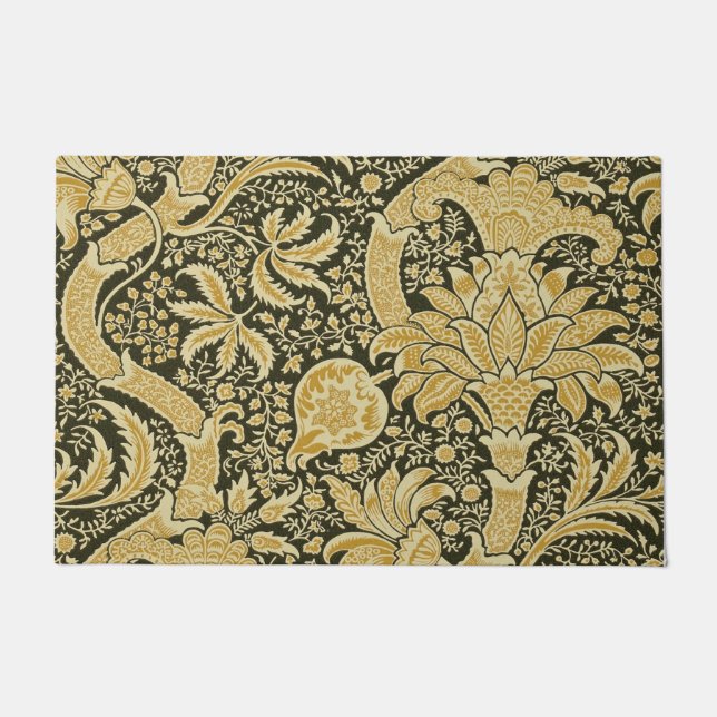 Golden Indian Pattern, William Morris Fußmatte (Vorderseite)