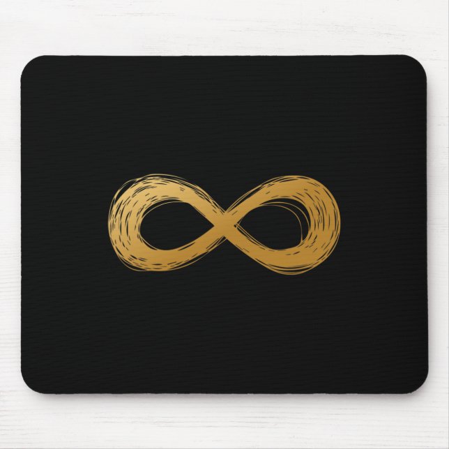 Golden Infinity Neurodiversity-Symbol - Autismus A Mousepad (Vorne)