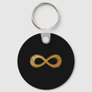 Golden Infinity Neurodiversity-Symbol - Autismus A Schlüsselanhänger