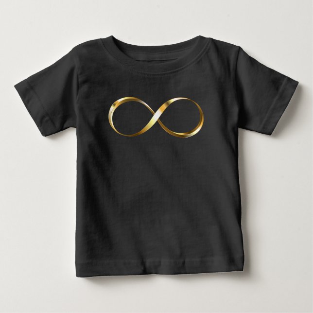 Golden Infinity Symbol Baby T-shirt (Vorderseite)
