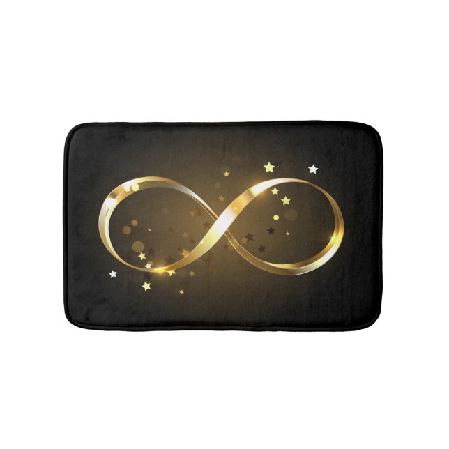Golden Infinity Symbol Badematte (Vorderseite)