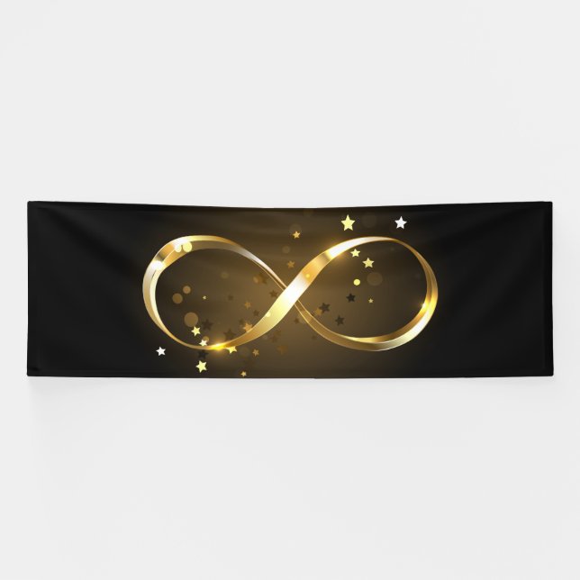 Golden Infinity Symbol Banner (Horizontal)