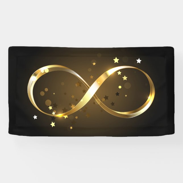 Golden Infinity Symbol Banner (Horizontal)