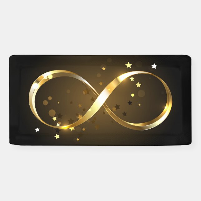 Golden Infinity Symbol Banner (Horizontal)