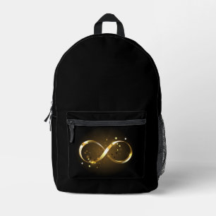 Golden Infinity Symbol Bedruckter Rucksack