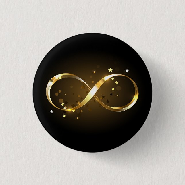 Golden Infinity Symbol Button (Vorderseite)