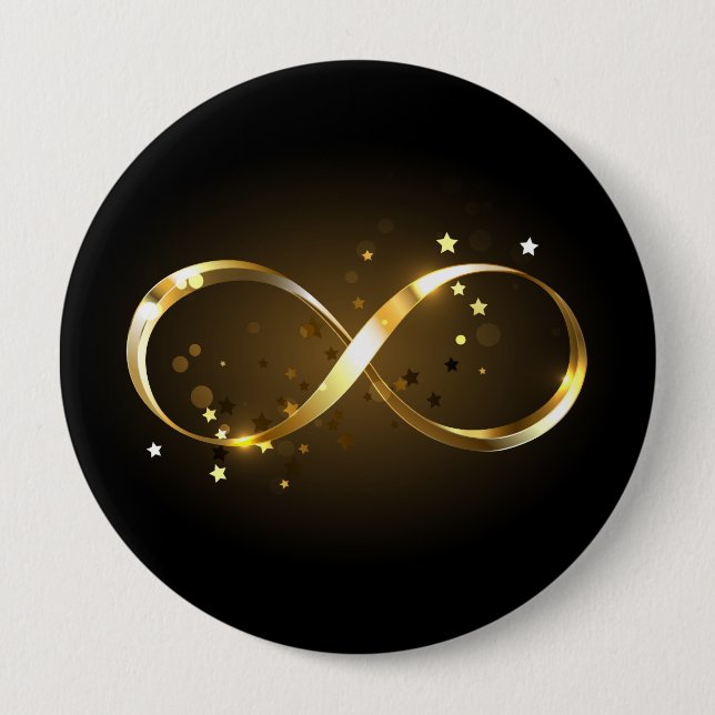 Golden Infinity Symbol Button (Vorderseite)