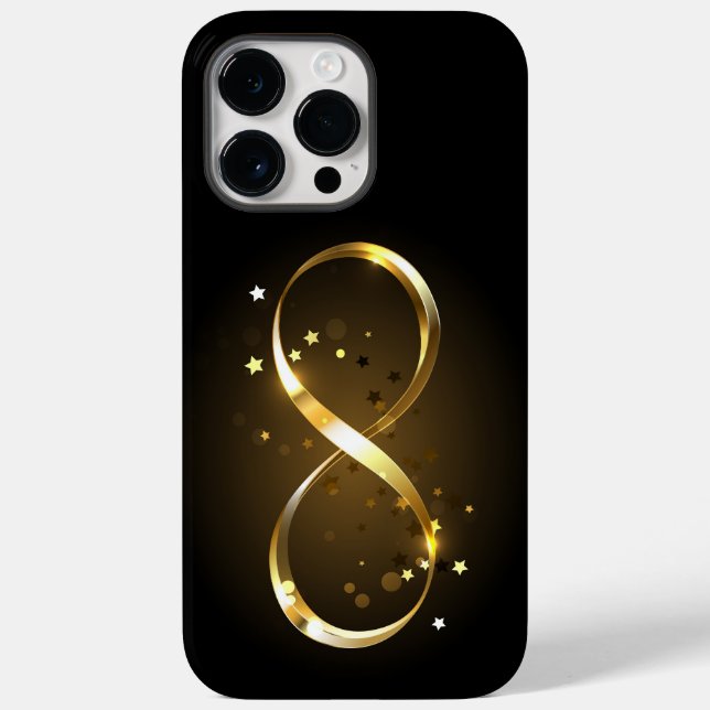 Golden Infinity Symbol Case-Mate iPhone 14 Pro Max Hülle (Rückseite)