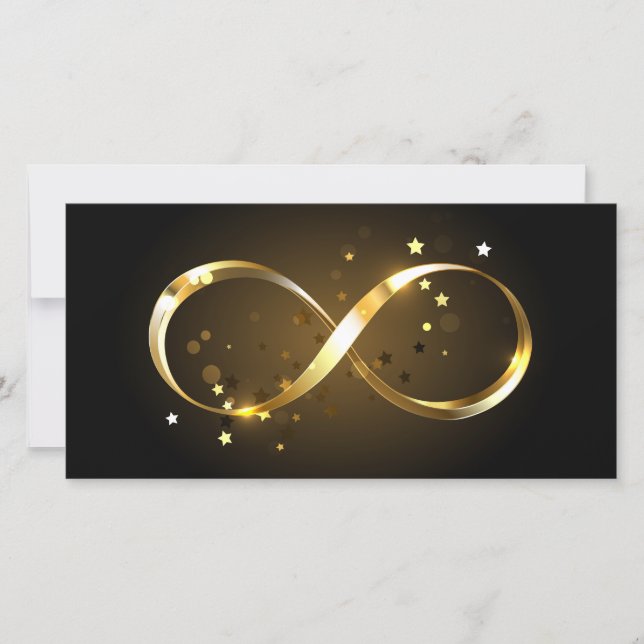 Golden Infinity Symbol Dankeskarte (Vorderseite)