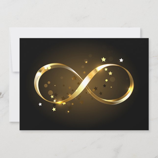 Golden Infinity Symbol Dankeskarte (Vorderseite)