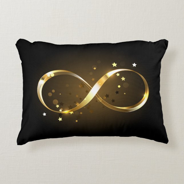 Golden Infinity Symbol Dekokissen (Vorderseite)