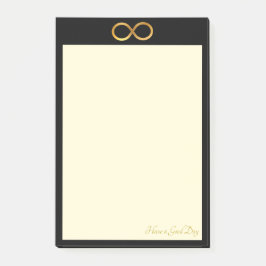 Golden Infinity Symbol Dinge zu tun Post-it Klebezettel
