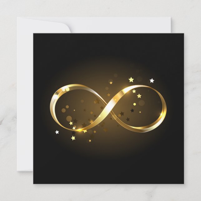 Golden Infinity Symbol Feiertagskarte (Vorderseite)