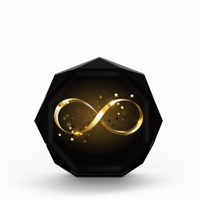 Golden Infinity Symbol Fotoblock (Vorderseite)
