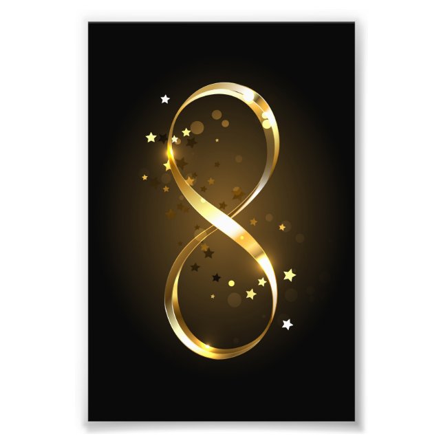 Golden Infinity Symbol Fotodruck (Vorne)