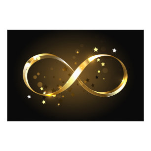 Golden Infinity Symbol Fotodruck