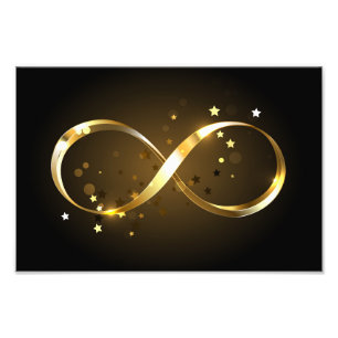 Golden Infinity Symbol Fotodruck