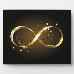 Golden Infinity Symbol Fotoplatte