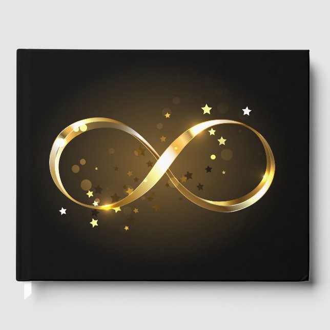Golden Infinity Symbol Gästebuch (Vorderseite)