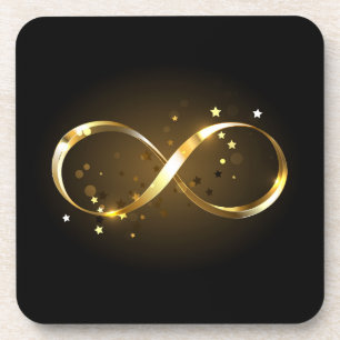 Golden Infinity Symbol Getränkeuntersetzer