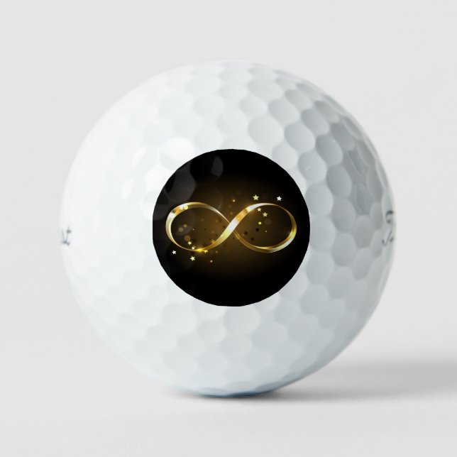 Golden Infinity Symbol Golfball (Vorderseite)