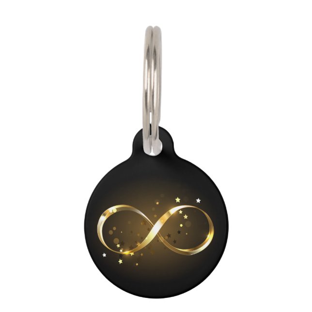 Golden Infinity Symbol Haustiermarke (Vorderseite)